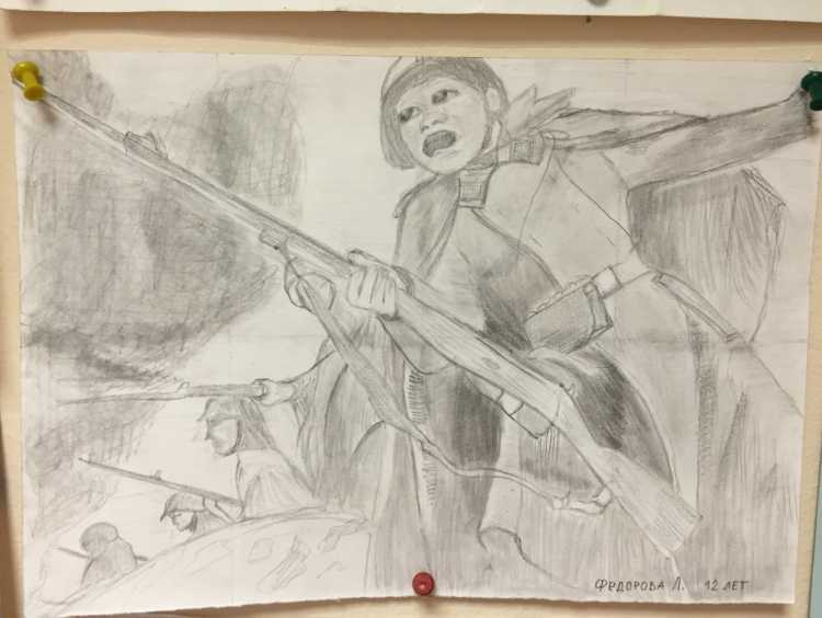 Дети войны рисунки карандашом