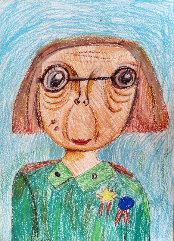 Детский рисунок бабушки