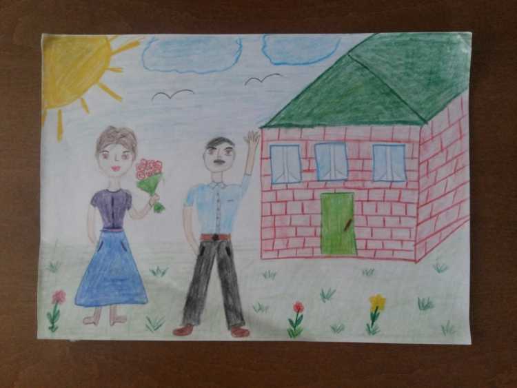 Бабушка и дедушка рисуют в школу 1 класс