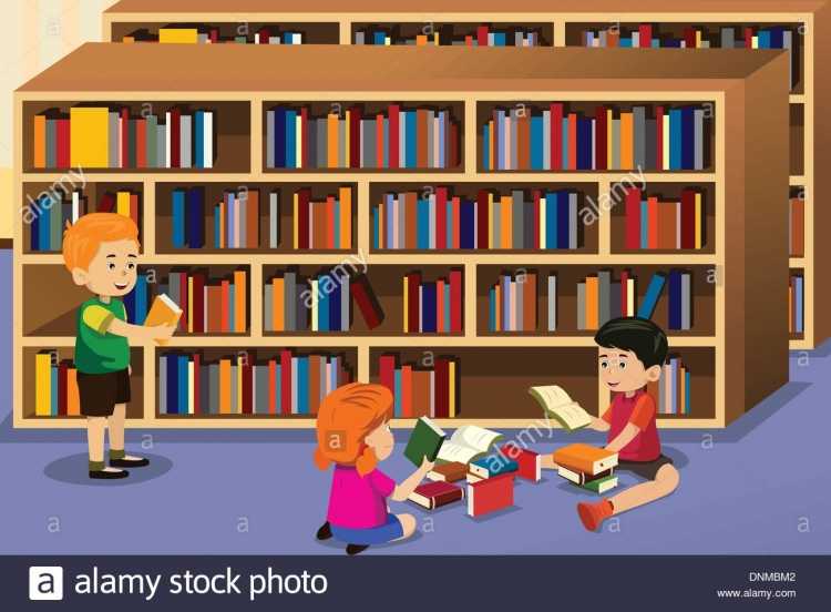 Иллюстрация библиотеки для детей