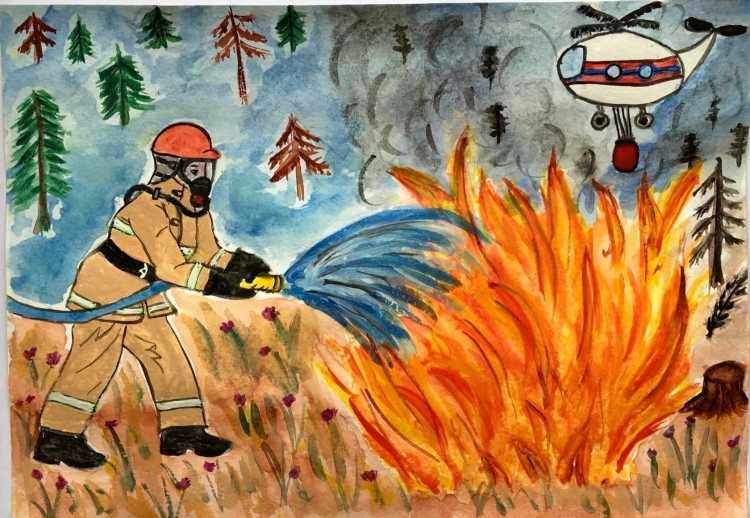 Картины на тему пожарная безопасность
