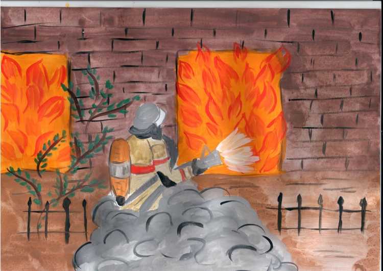 Рисунок на противопожарную тему