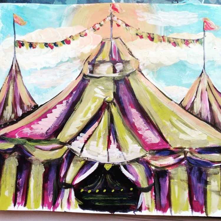 Цирковые артисты детский рисунок