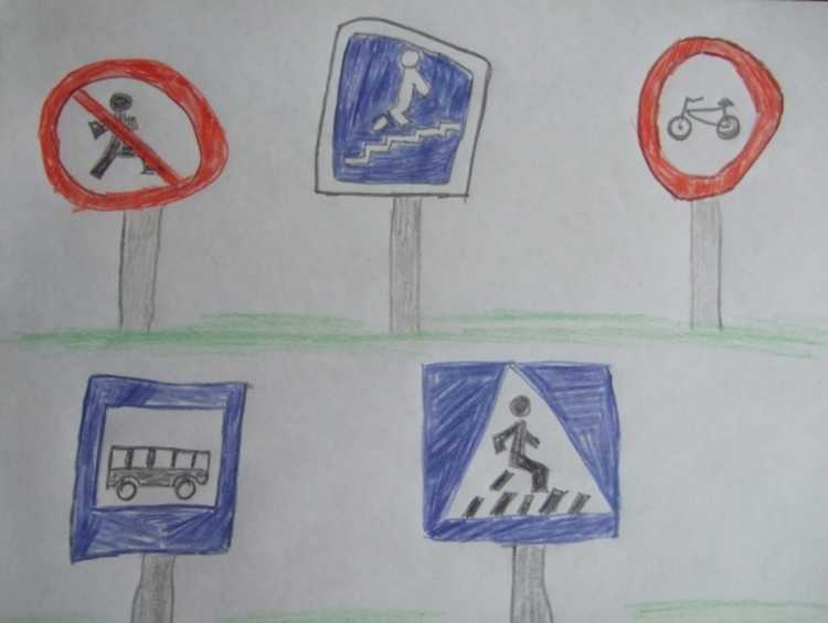 Рисование дорожных знаков