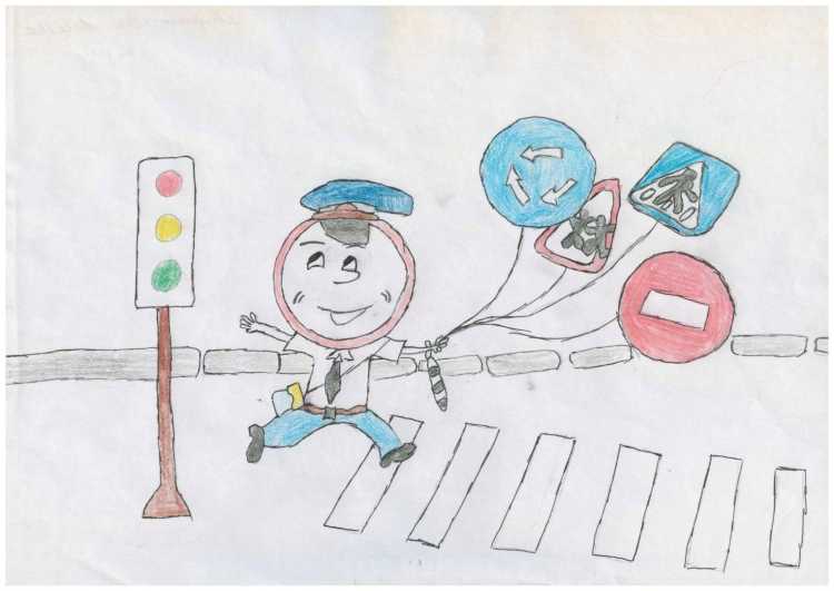 Рисунки детей по ПДД В начальной школе