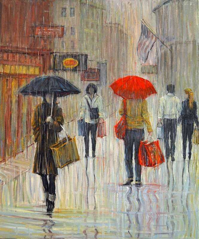Дождик в живописи