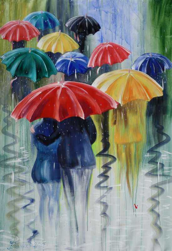 Зонтики в живописи