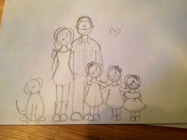 Нарисовать свою семью