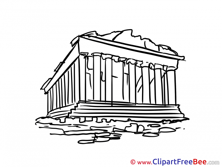Акрополь Парфенон нарисовать