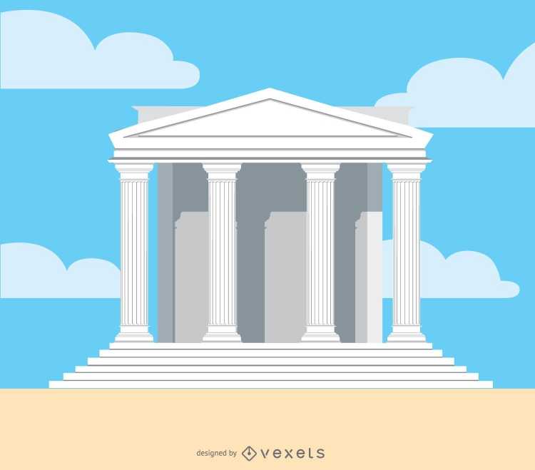 Греческий храм флэт