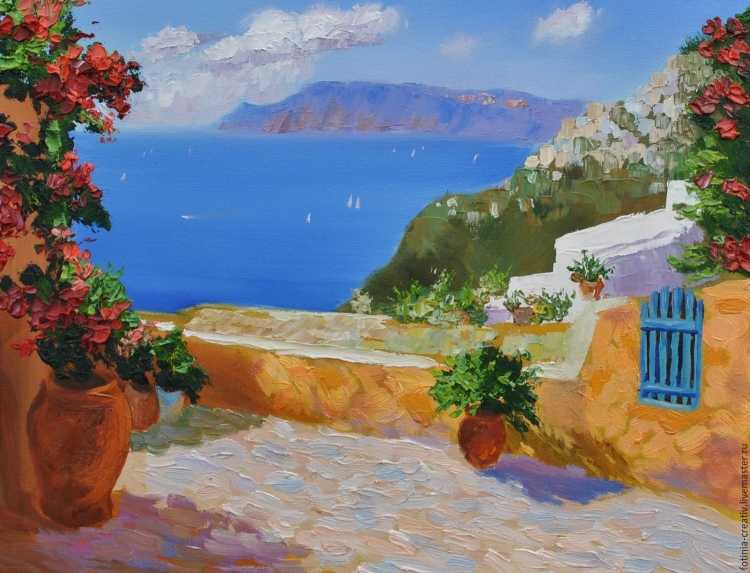 Греческий пейзаж живопись