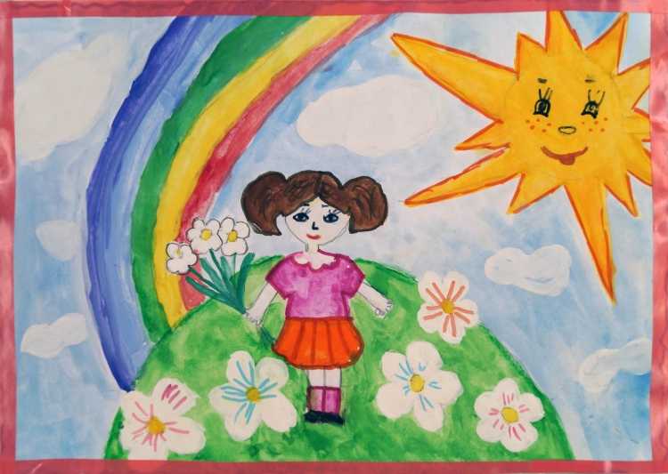 Детские рисунки на тему разноцветный мир