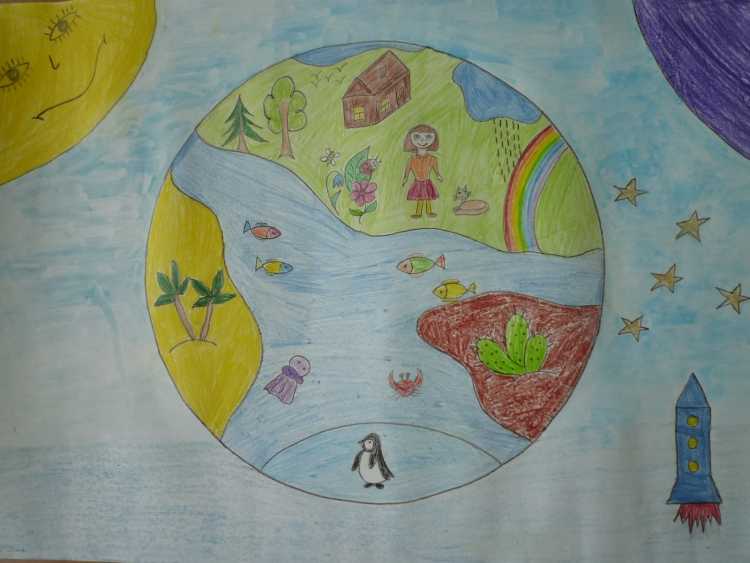 Рисунок на тему здоровая Планета
