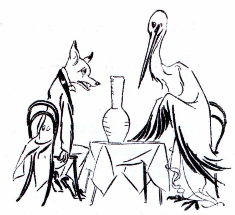 The Fox and the Stork Aesop Fable