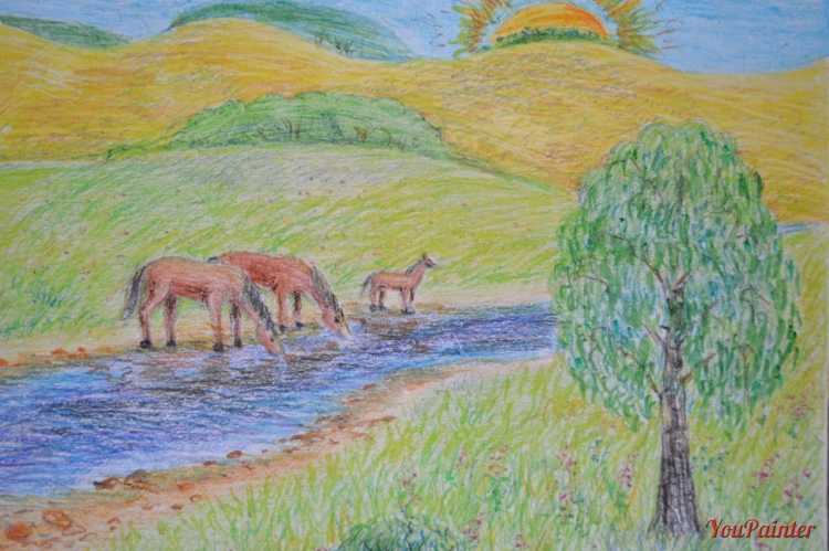 Детские рисунки о природе Башкирии