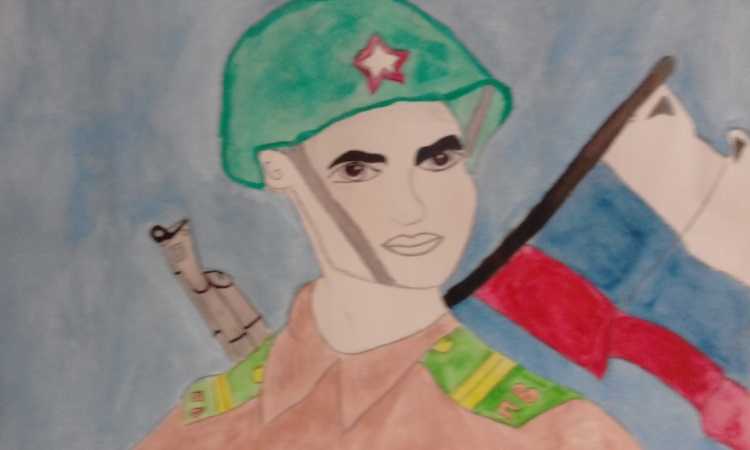 Рисунок на тему родная армия