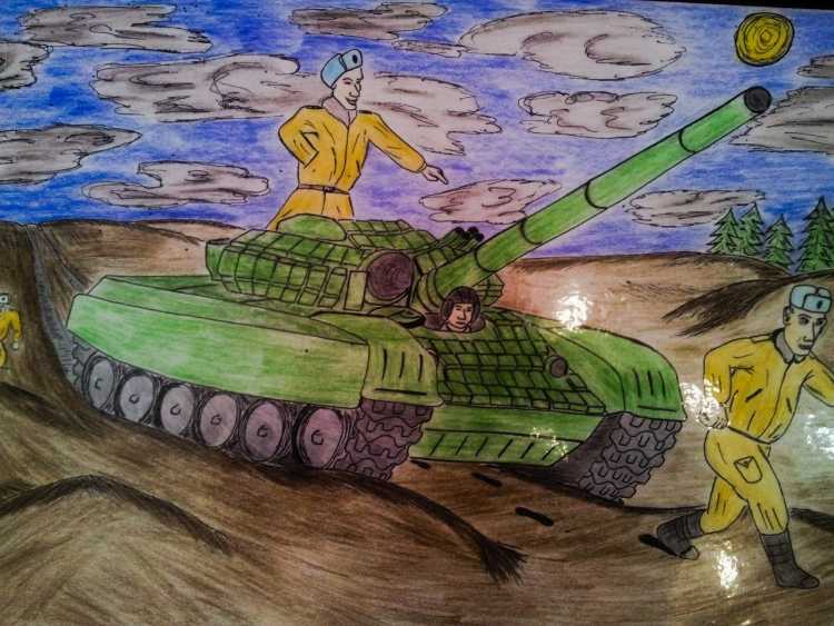 Армия рисунок для детей