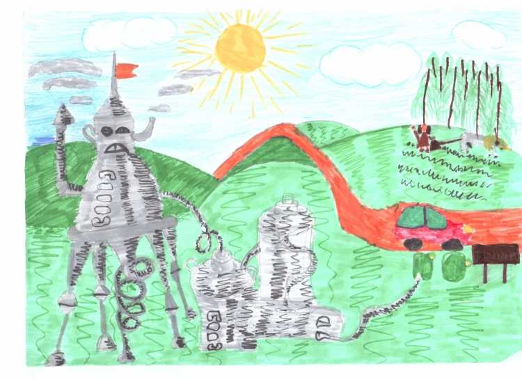Рисунок ко Дню нефтяника для детей