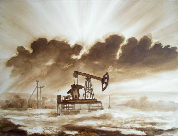 Нефтяная вышка картина