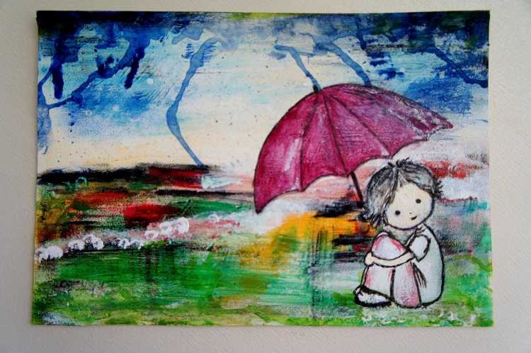 Рисование летний дождик