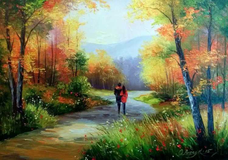Осенние пейзажи в живописи художницы Ольги Дарчук