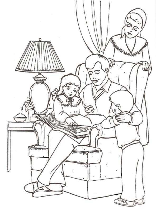 Оригинальный рисунок семьи