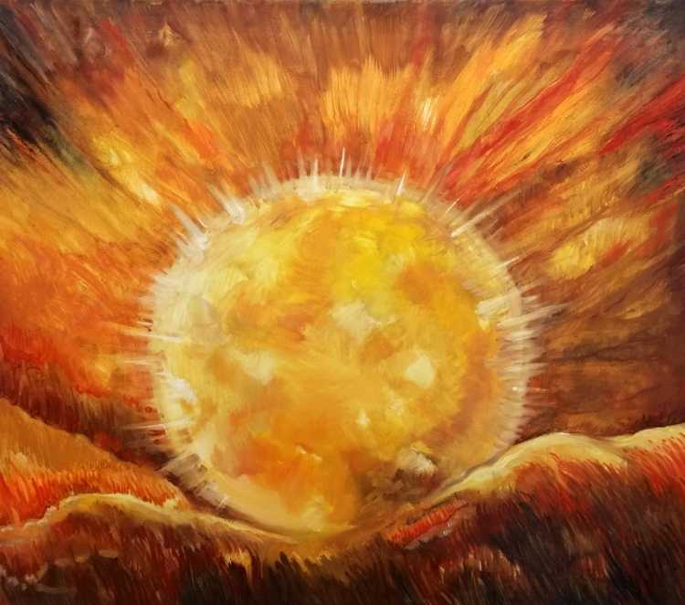 Солнце картины художников