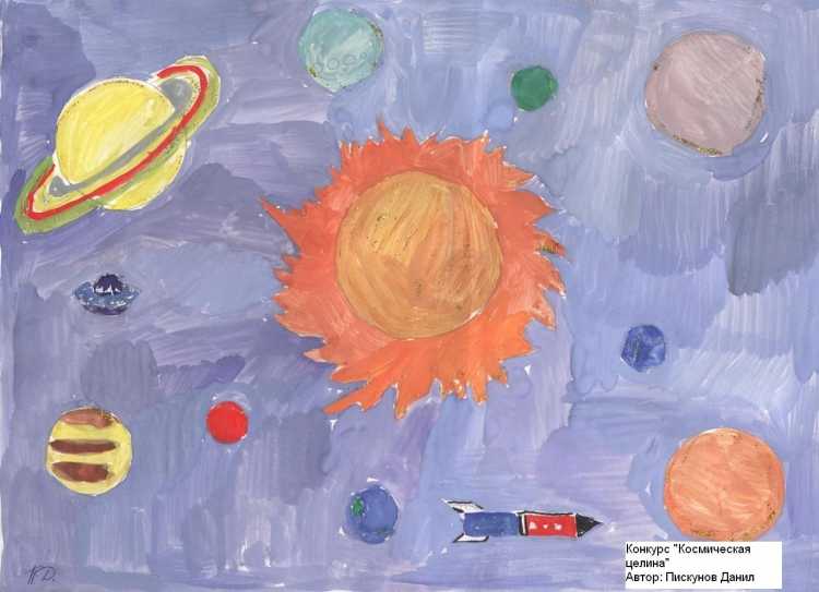 Детские рисунки солнечной системы