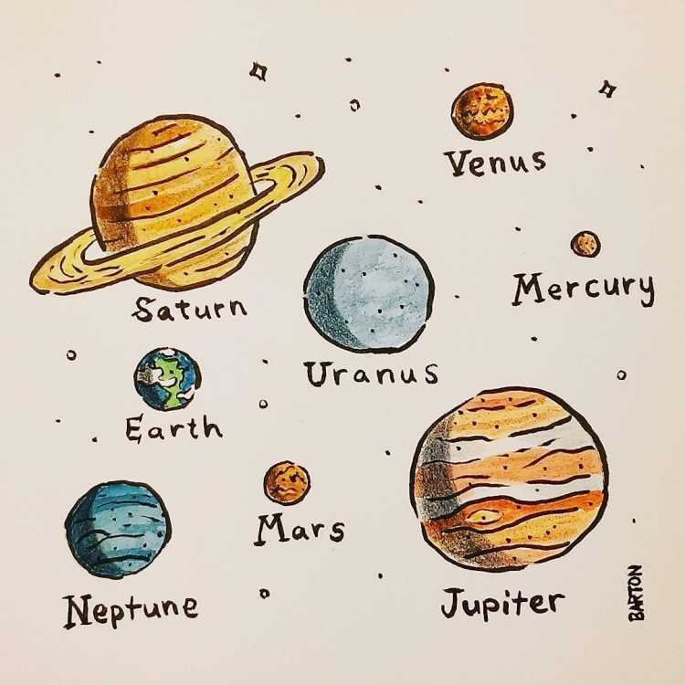 Планеты карандашом