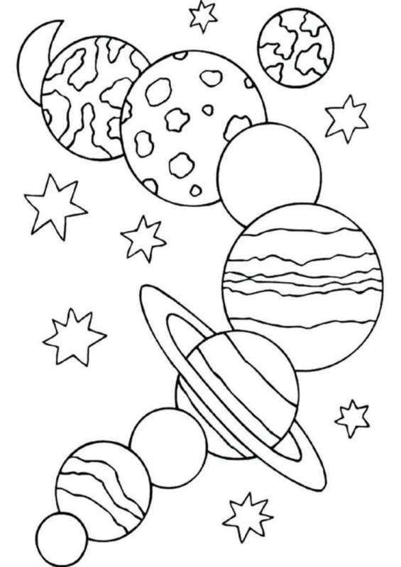 Раскраска космос для детей