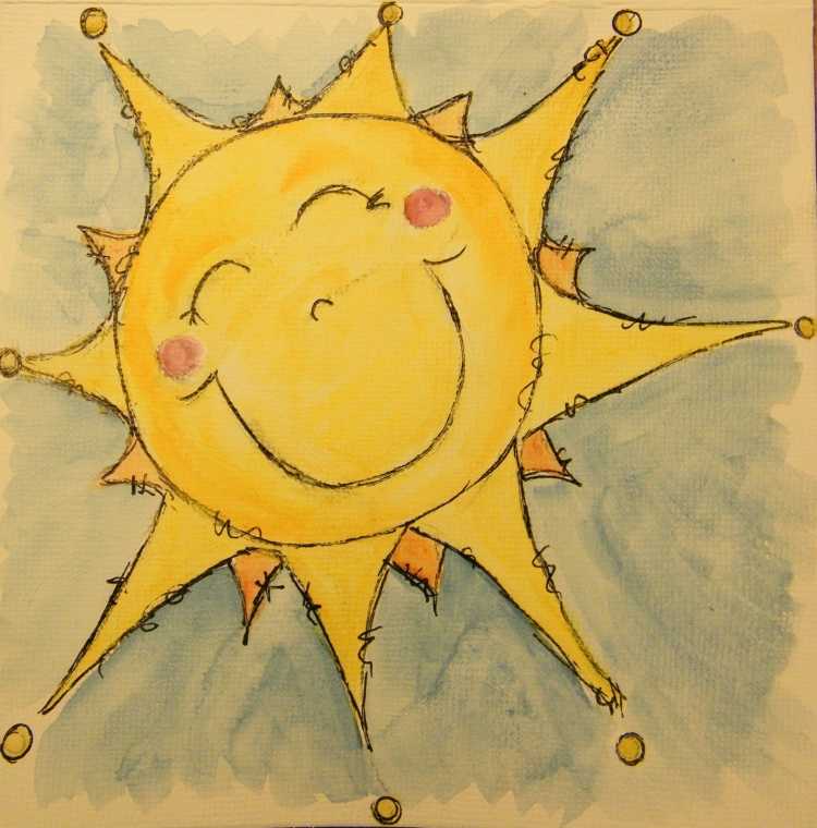 Рисунки солнца красивые