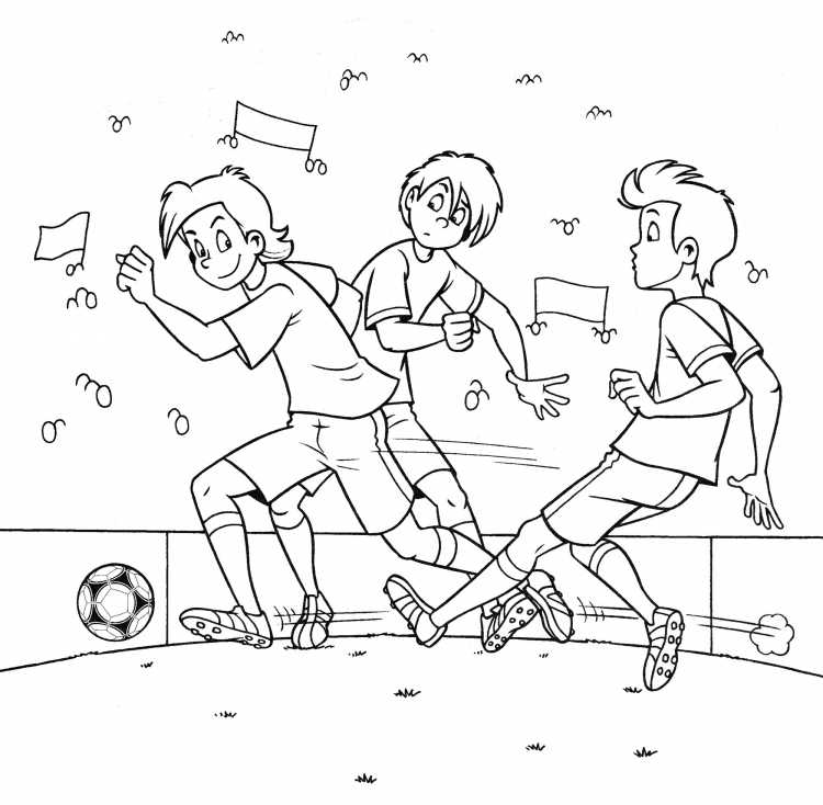 Зарисовки игры в футбол