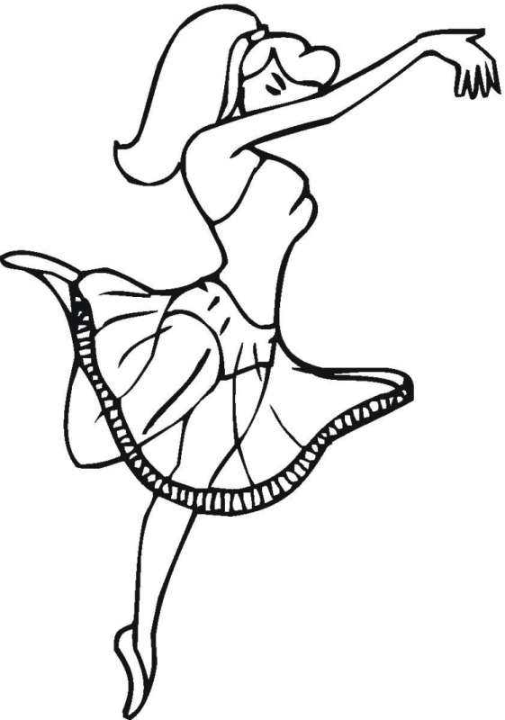 Детская раскраска балерина