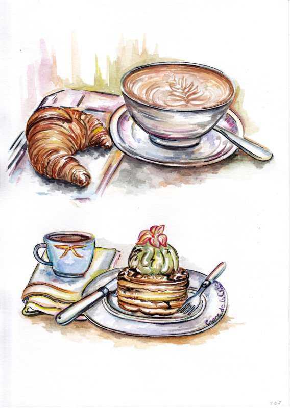 Завтрак иллюстрация