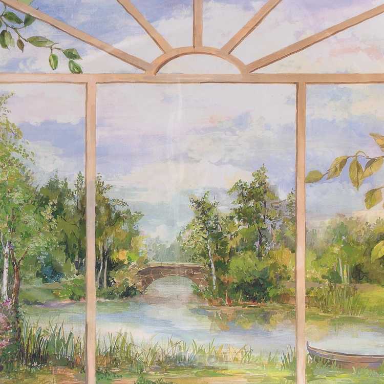 Вид из окна на природу живопись