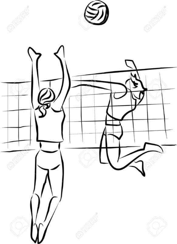 Нарисовать волейболиста