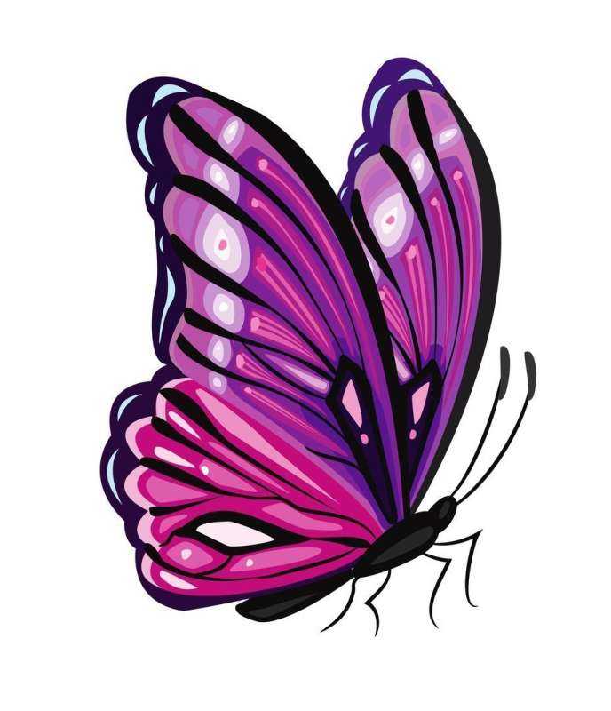 Фиолетовая бабочка смайлик