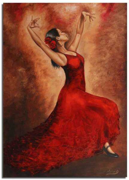 Девушка испанка танцовщица фламенко