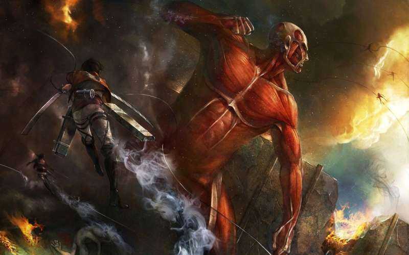 Атака титанов Эрен Огненный Титан