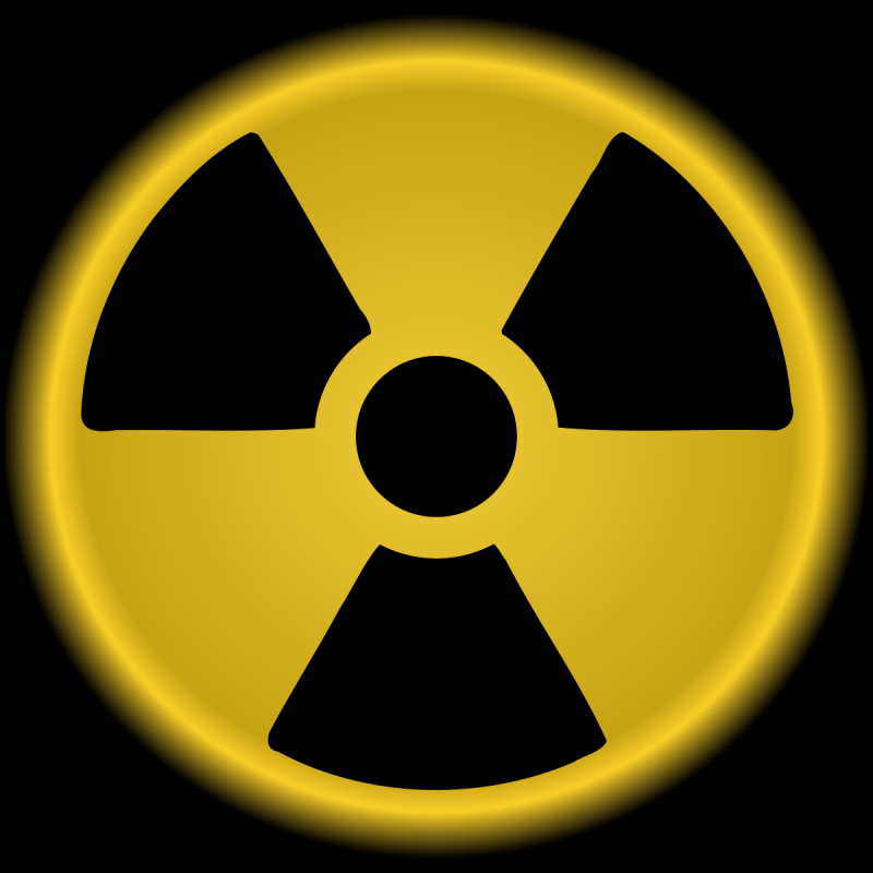 Знак радиоактивности символ
