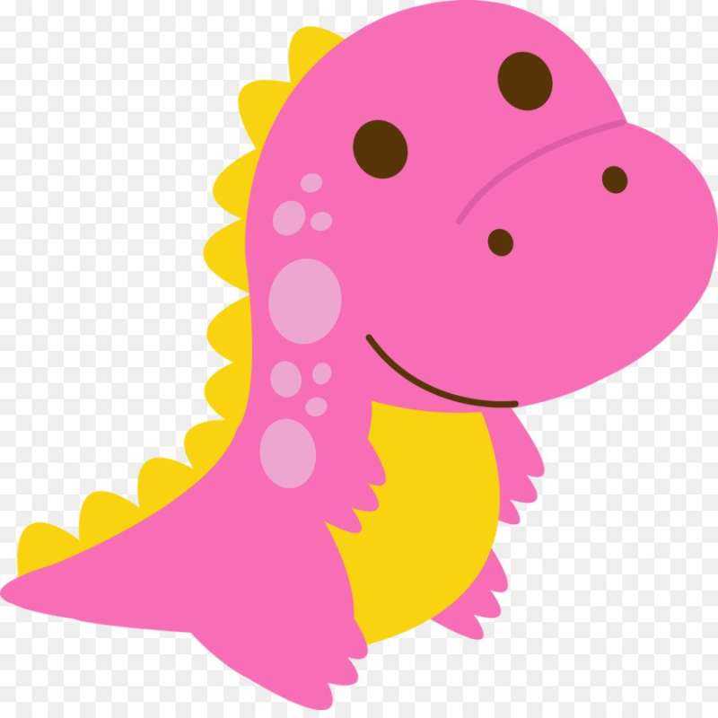 Милый розовый Динозаврик