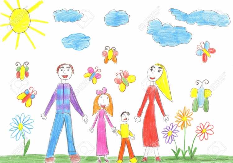 Рисунок семьи 5 летнего ребенка