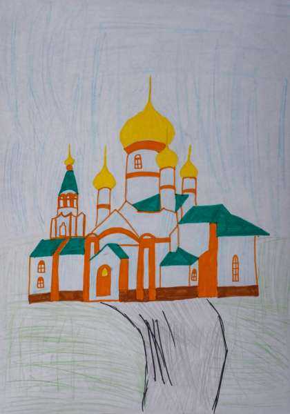 Церковь в Железногорске рисунок