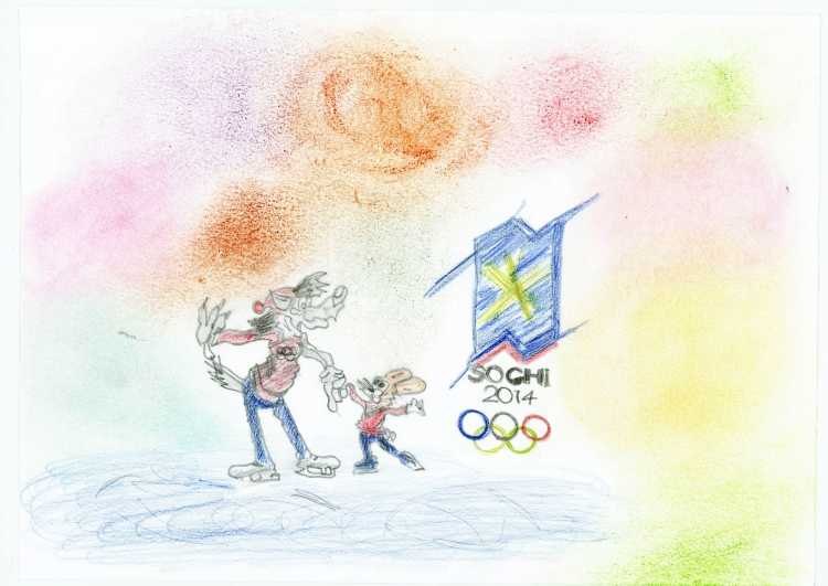 Рисунок на тему зимние Олимпийские игры