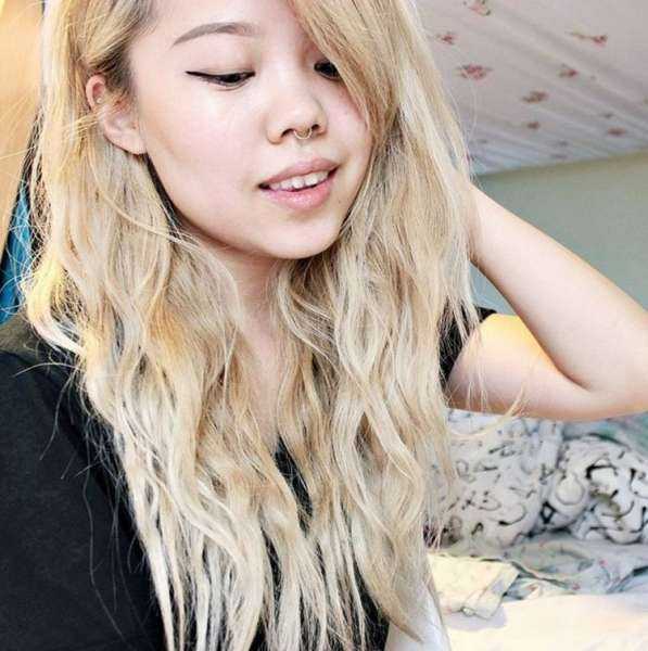 Ванильный или «грязноватый» блонд азиатки
