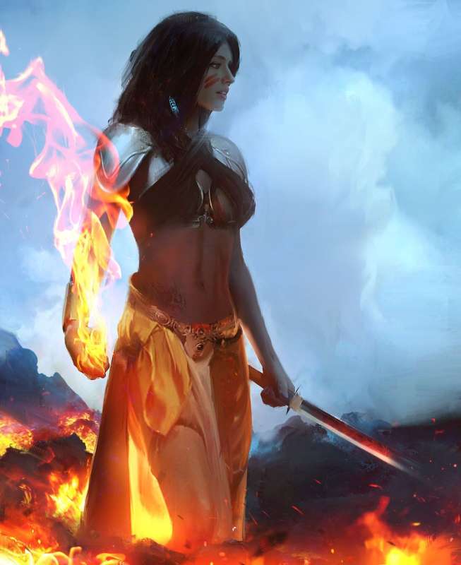 Женщина огонь