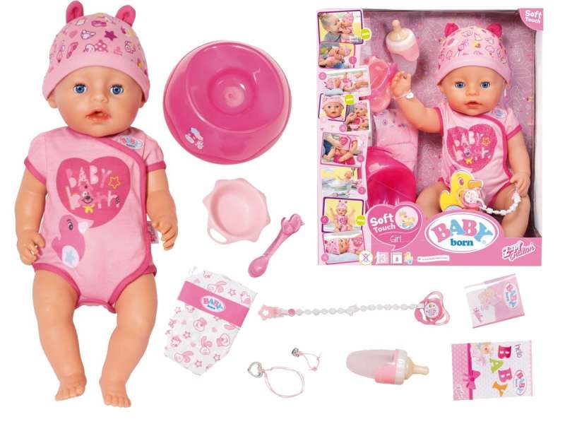 Кукла Baby born кукла интерактивная (Soft Touch), 43 см, кор.