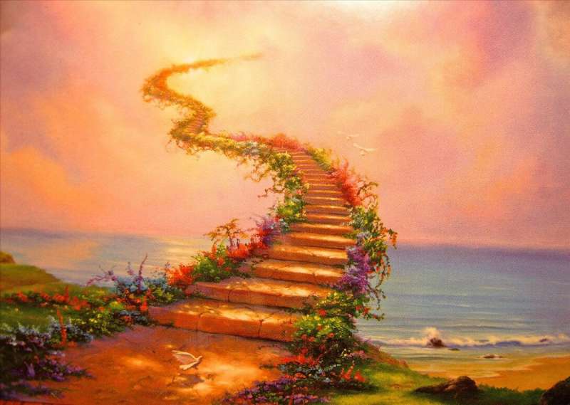 Картина лестница в небо Джим Уоррен