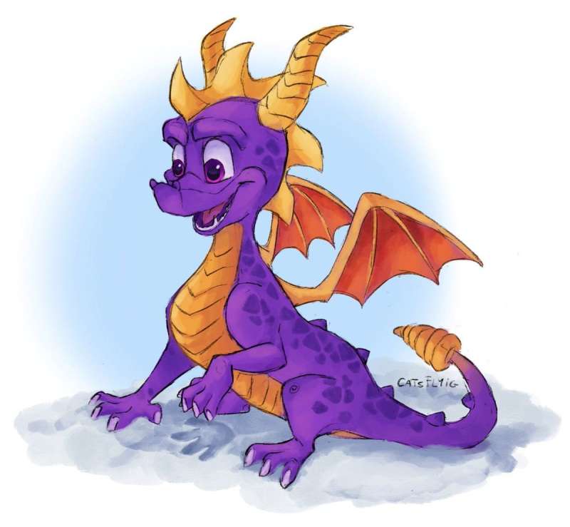 Фиолетовый дракон Спайро