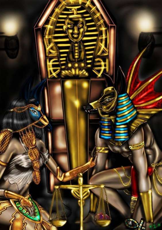 Ра и Анубис в древнем Египте